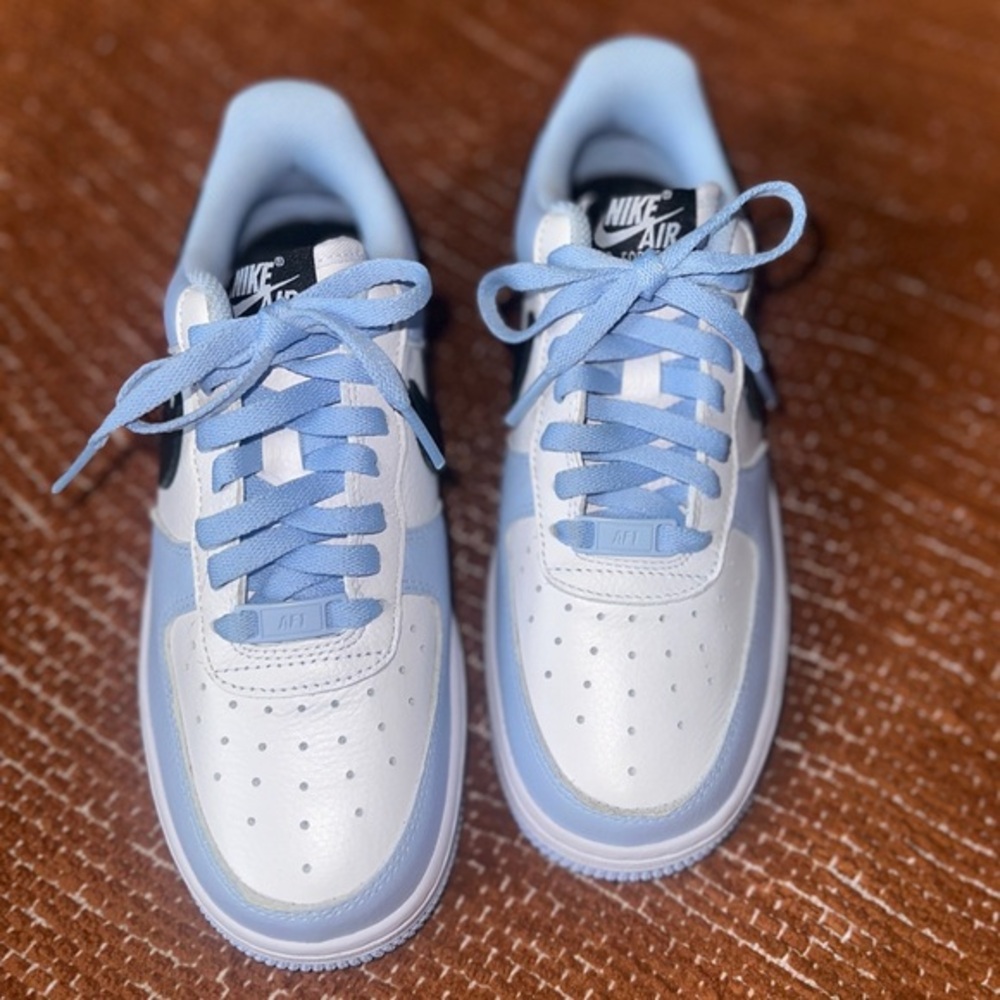 Brand new Nike Air Force 1 White and Blue Sneakers